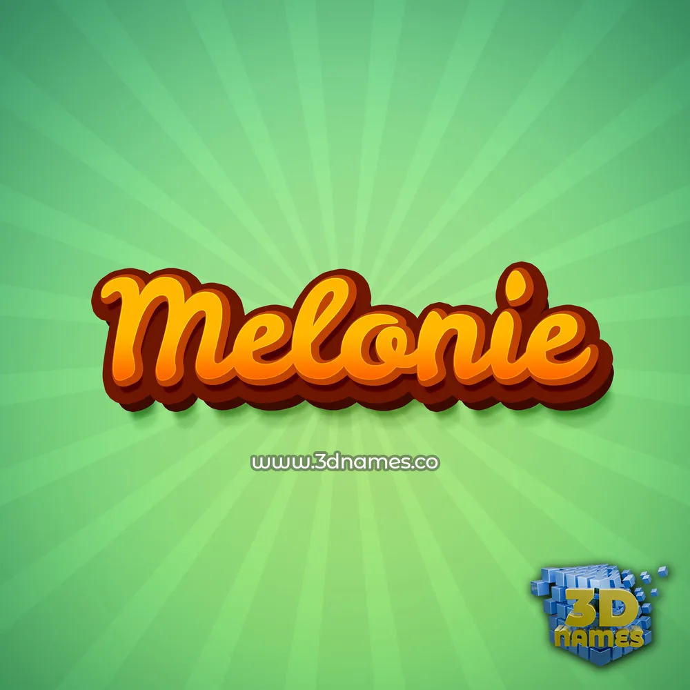 melonie in Green Rays style - 3D name wallpaper
