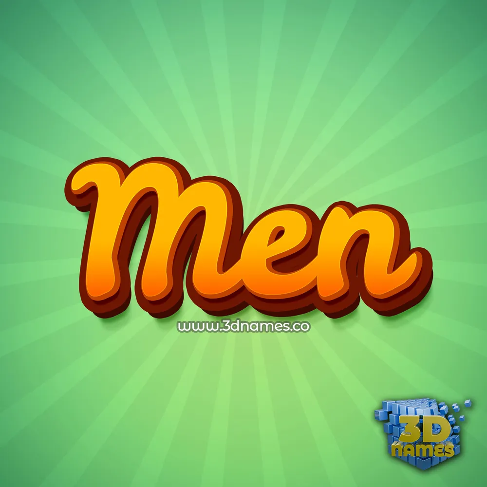 men in Green Rays style - 3D name wallpaper