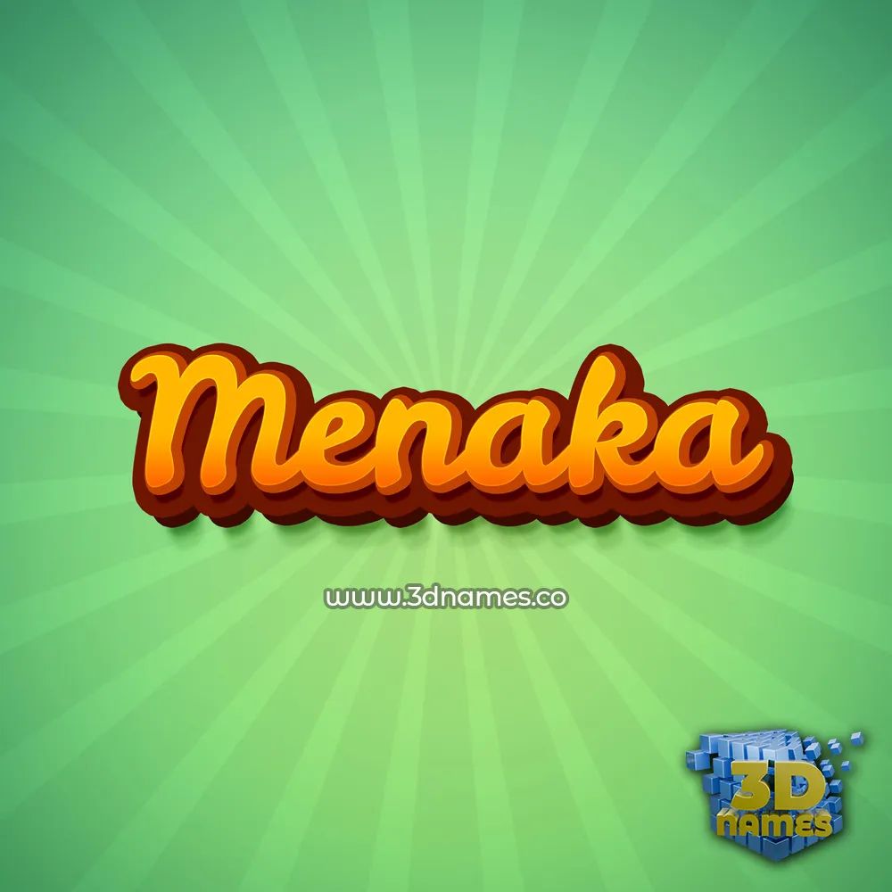 menaka in Green Rays style - 3D name wallpaper