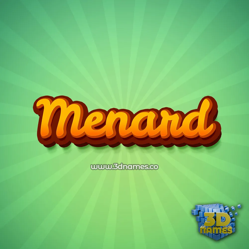 menard in Green Rays style - 3D name wallpaper