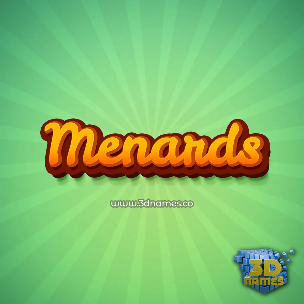 menards in Green Rays style - 3D name wallpaper