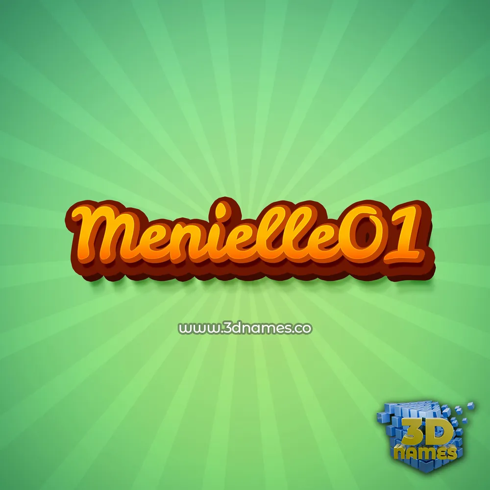 menielle01 in Green Rays style - 3D name wallpaper