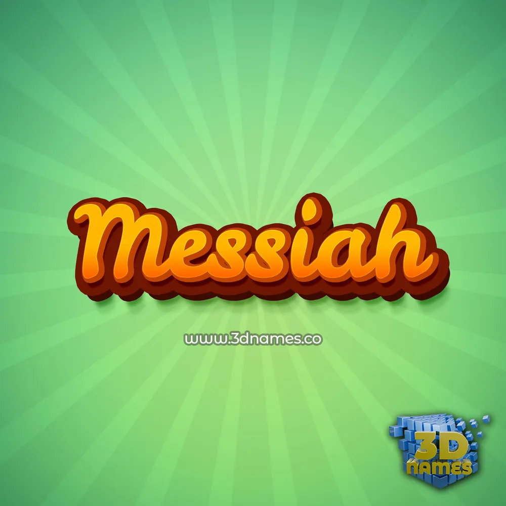 messiah in Green Rays style - 3D name wallpaper