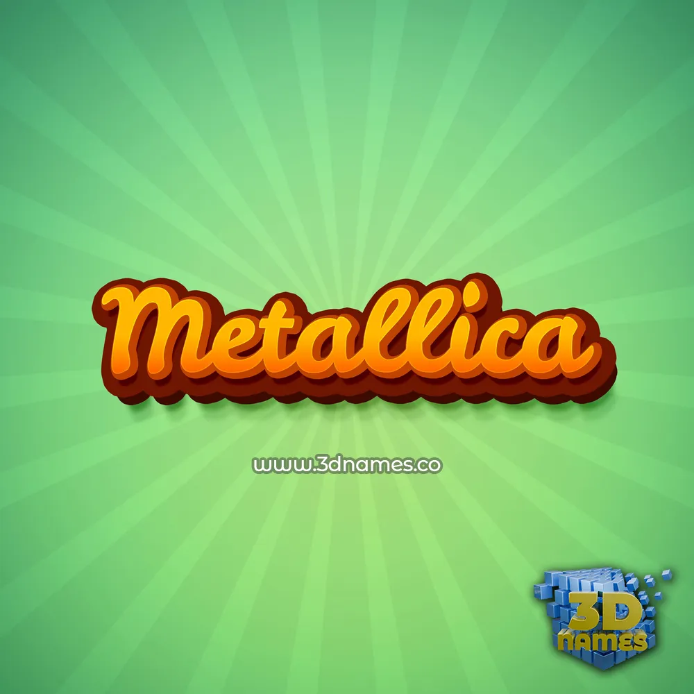 metallica in Green Rays style - 3D name wallpaper