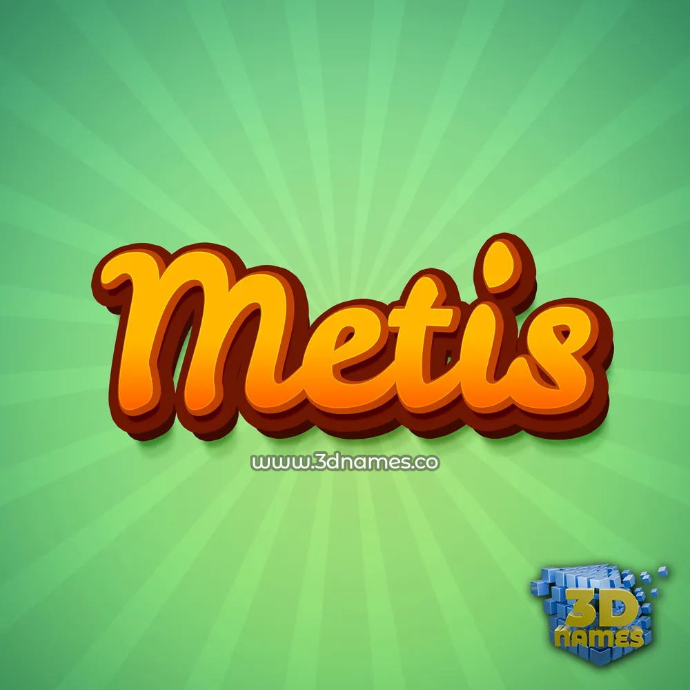 metis in Green Rays style - 3D name wallpaper
