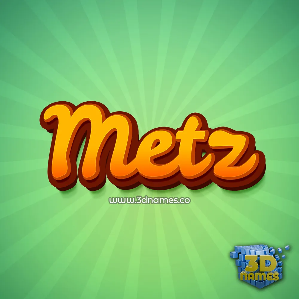 metz in Green Rays style - 3D name wallpaper