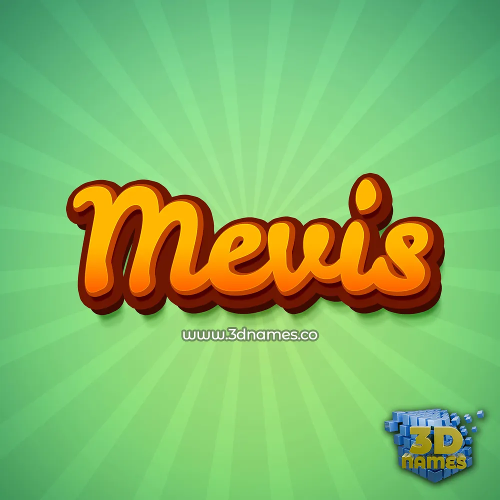 mevis in Green Rays style - 3D name wallpaper
