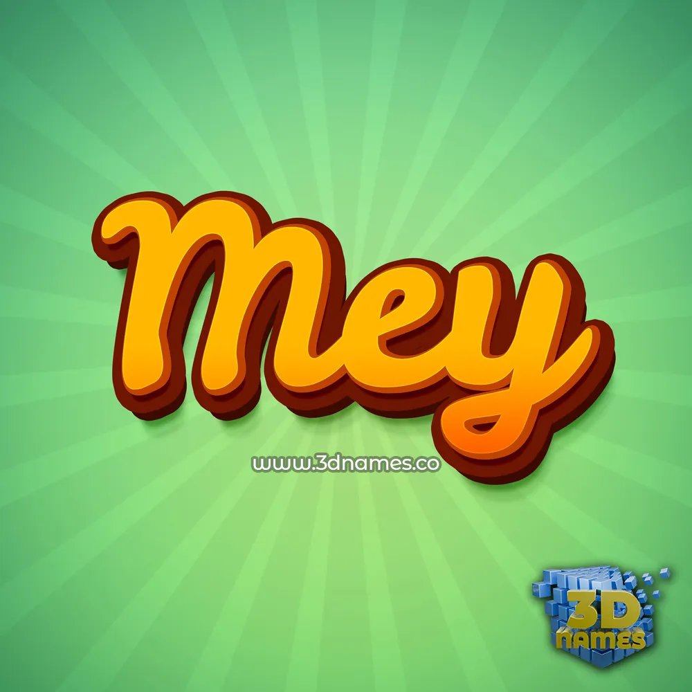 mey in Green Rays style - 3D name wallpaper