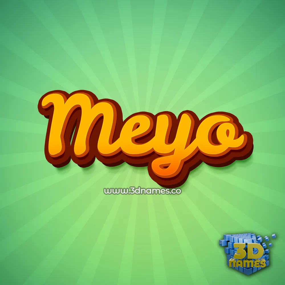 meyo in Green Rays style - 3D name wallpaper