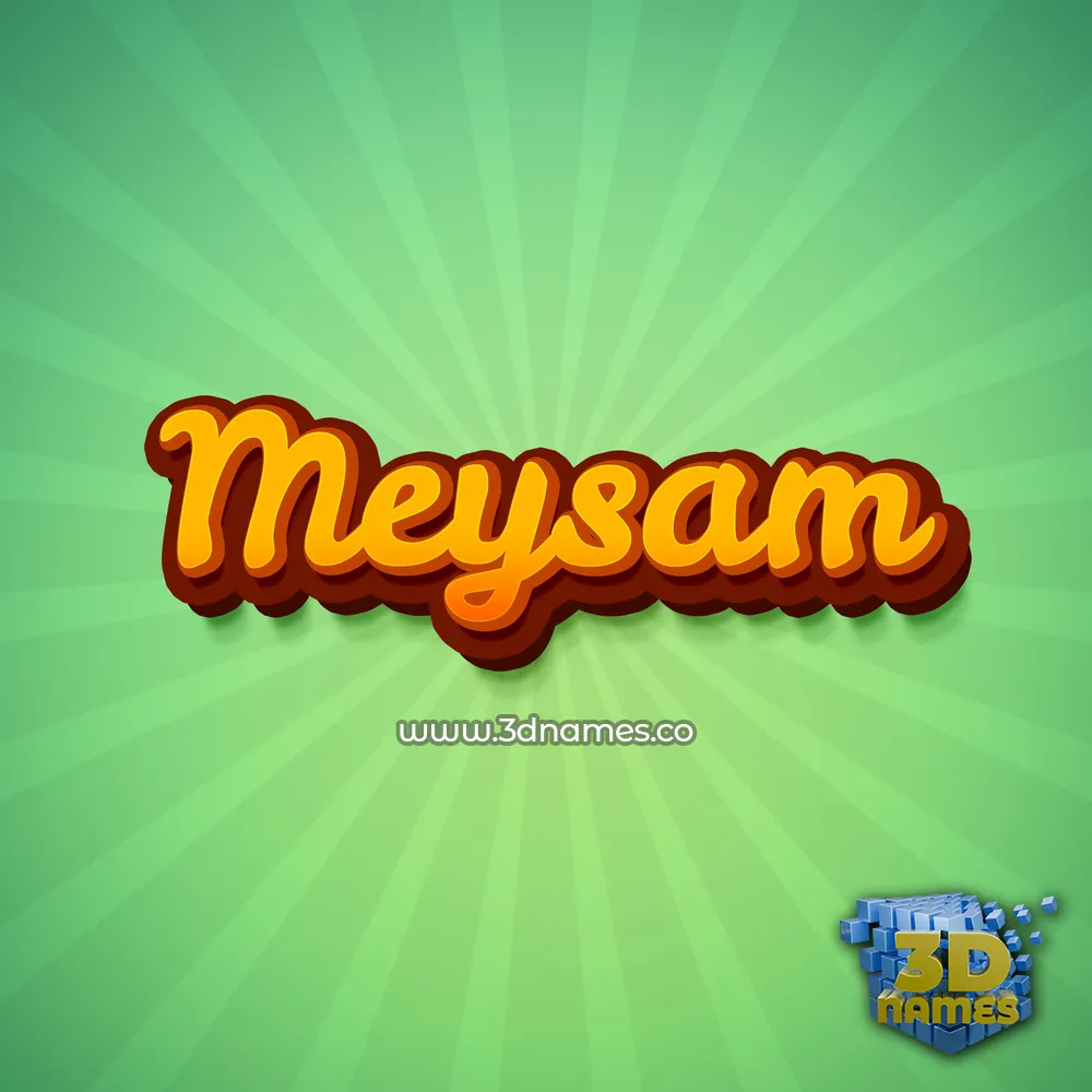 meysam in Green Rays style - 3D name wallpaper