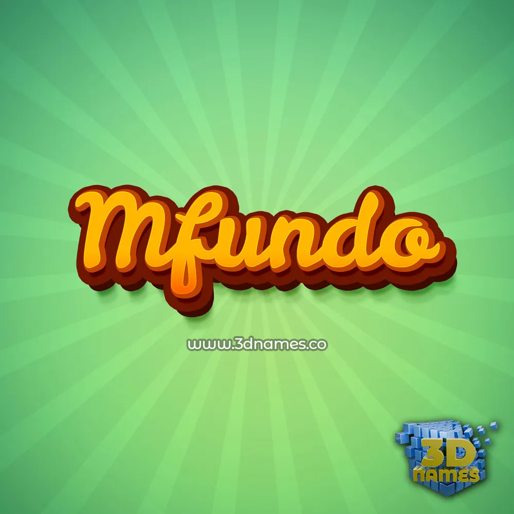 mfundo in Green Rays style - 3D name wallpaper