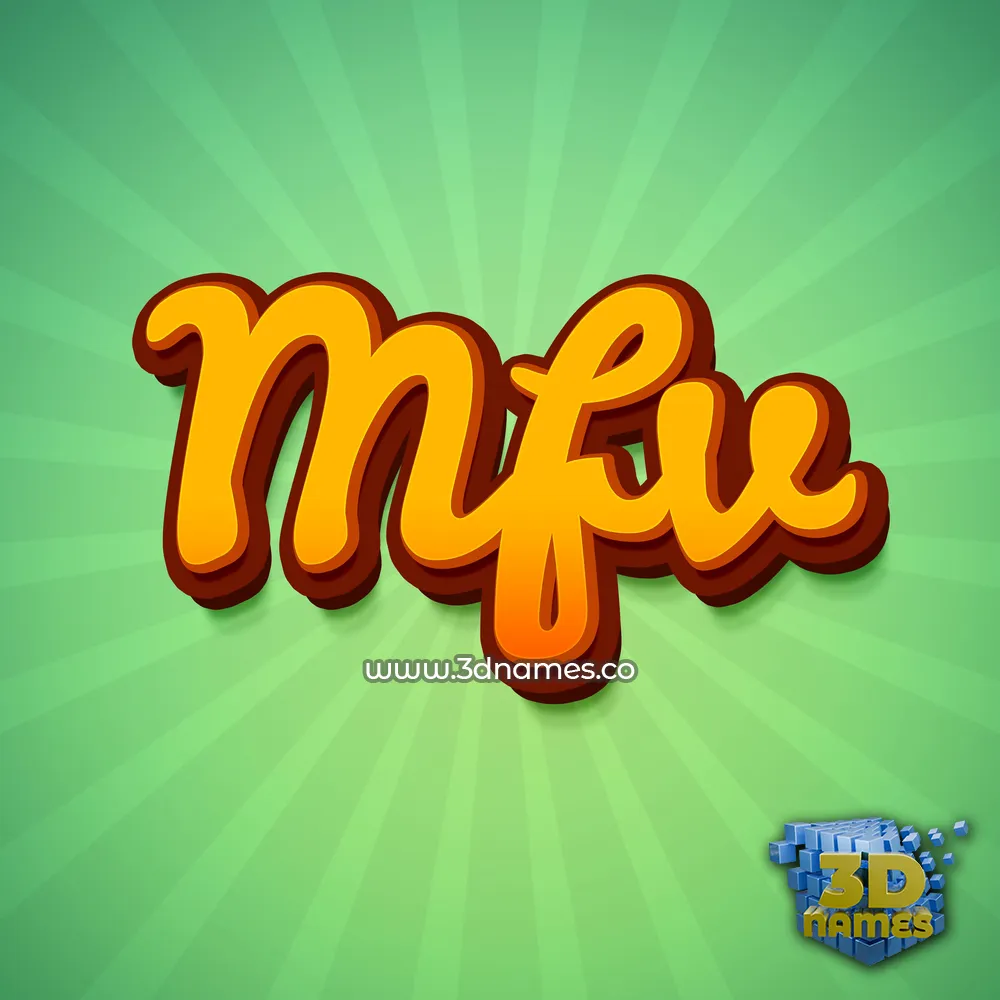 mfv in Green Rays style - 3D name wallpaper