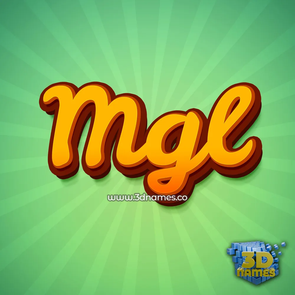 mgl in Green Rays style - 3D name wallpaper