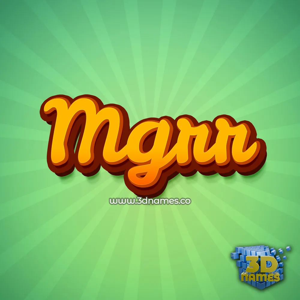 mgrr in Green Rays style - 3D name wallpaper