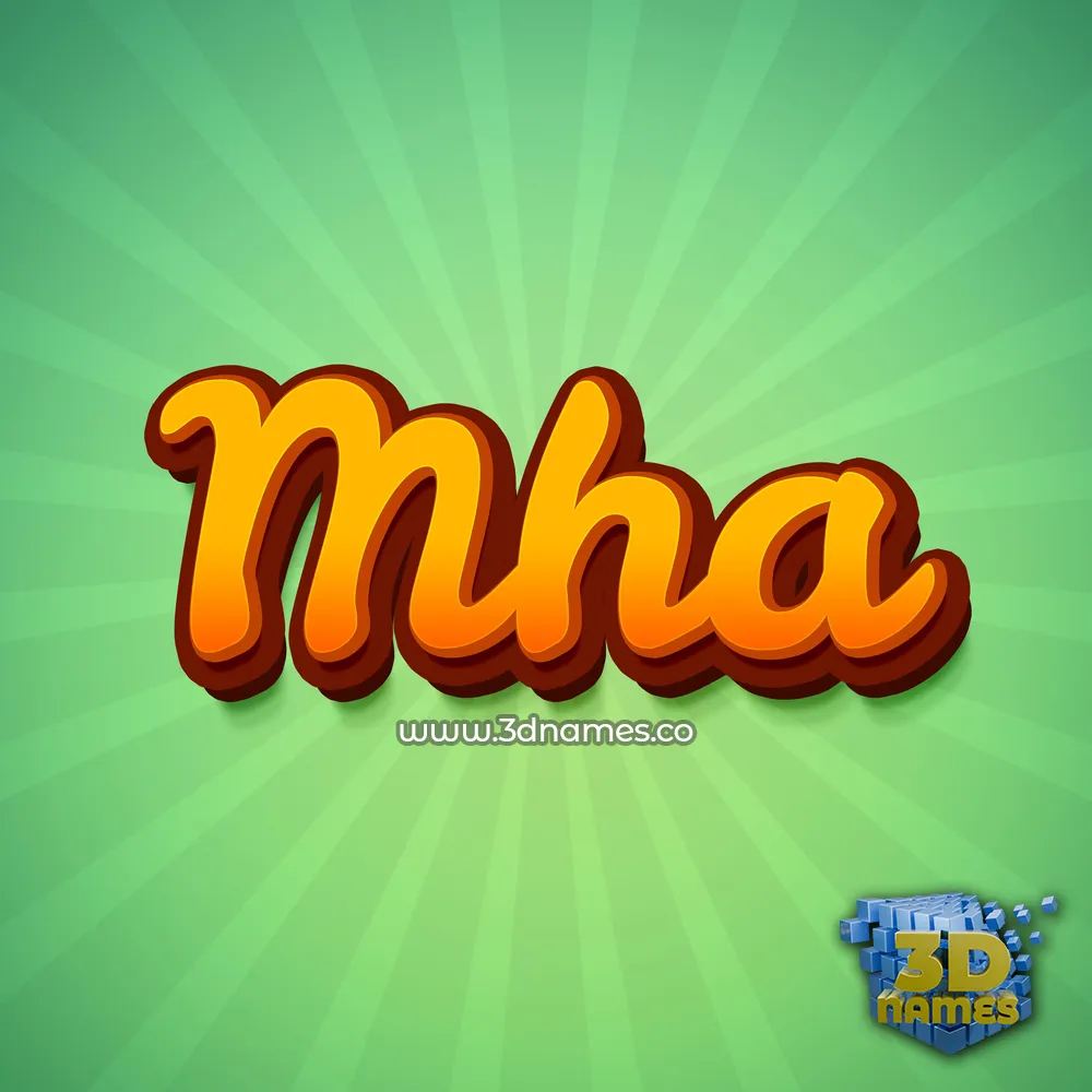 mha in Green Rays style - 3D name wallpaper
