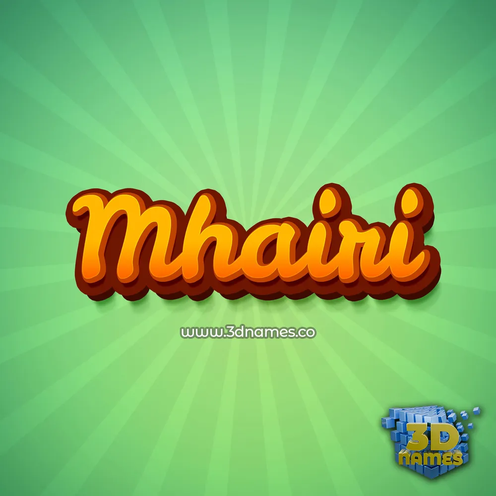 mhairi in Green Rays style - 3D name wallpaper