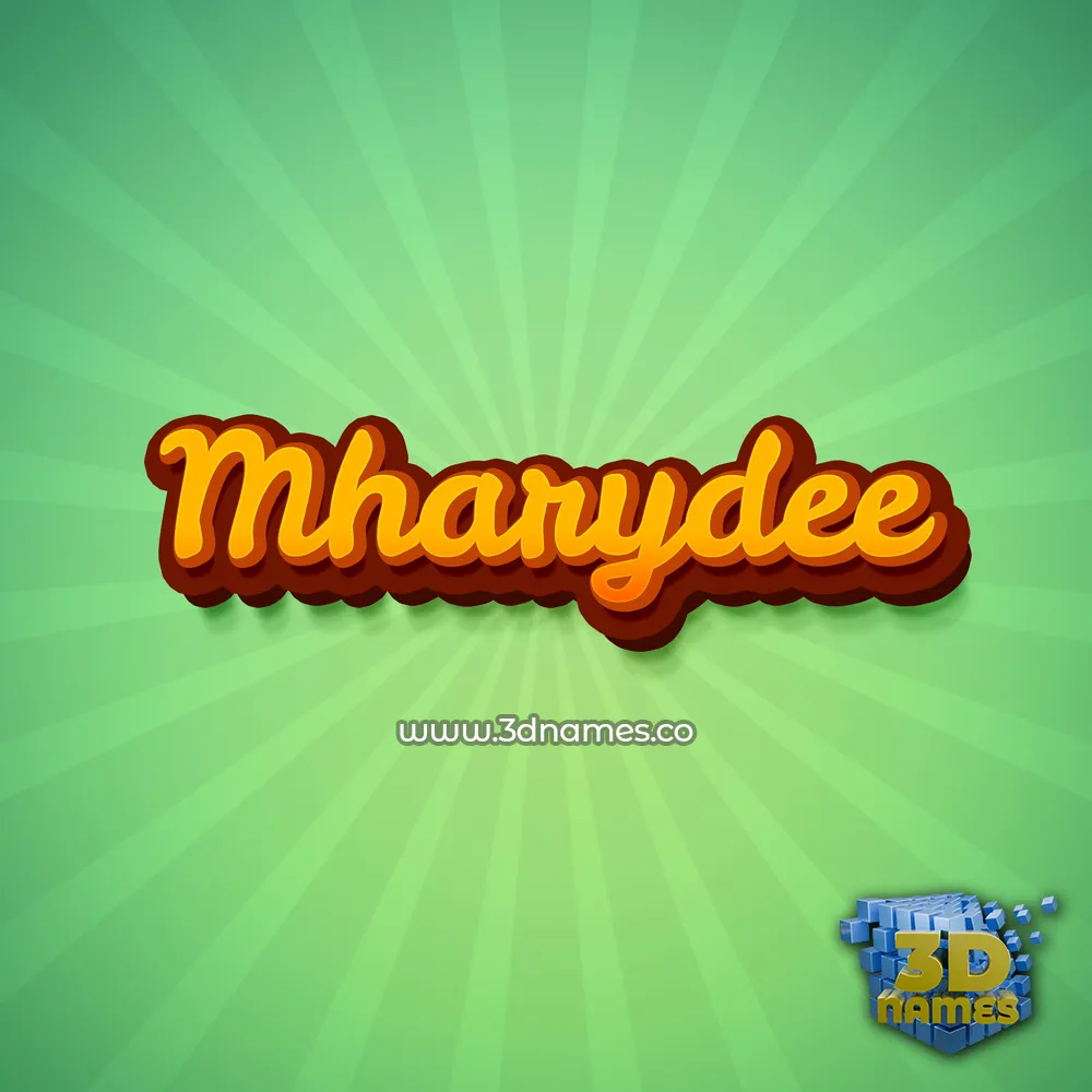 mharydee in Green Rays style - 3D name wallpaper