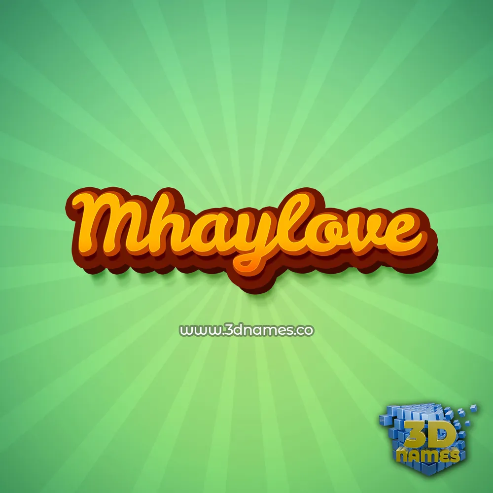 mhaylove in Green Rays style - 3D name wallpaper
