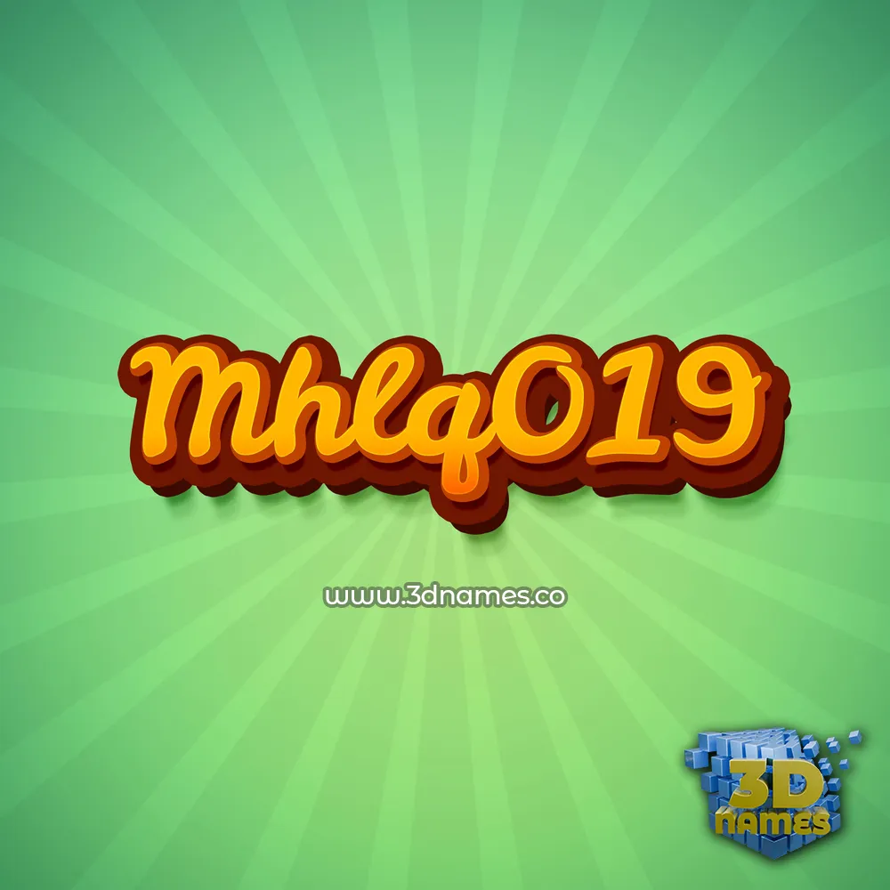 mhlq019 in Green Rays style - 3D name wallpaper