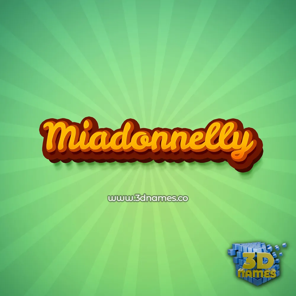 miadonnelly in Green Rays style - 3D name wallpaper