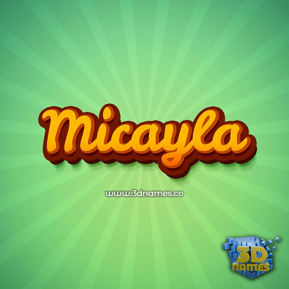 micayla in Green Rays style - 3D name wallpaper