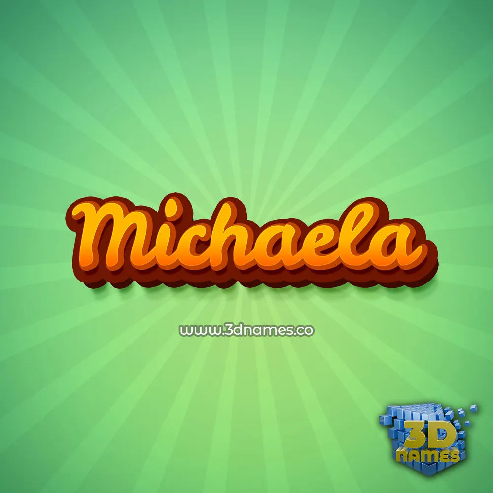michaela in Green Rays style - 3D name wallpaper