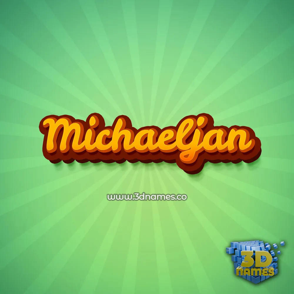 michaeljan in Green Rays style - 3D name wallpaper