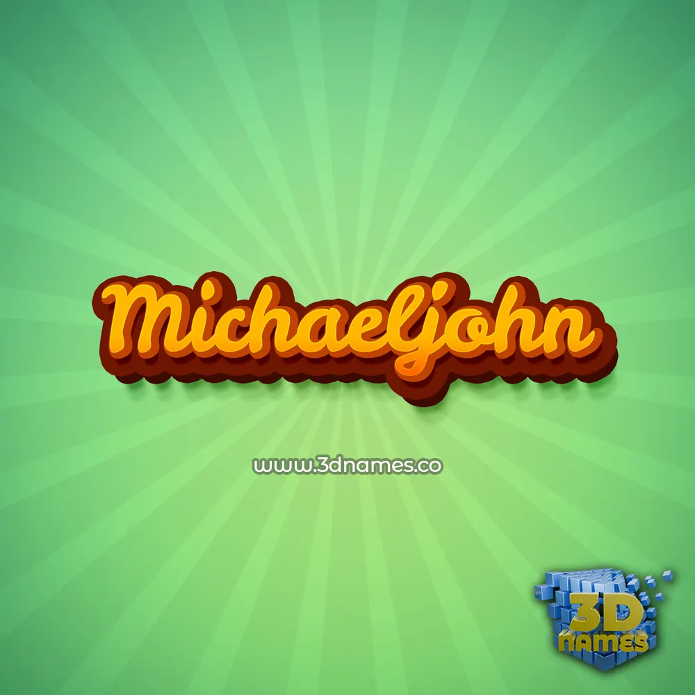 michaeljohn in Green Rays style - 3D name wallpaper