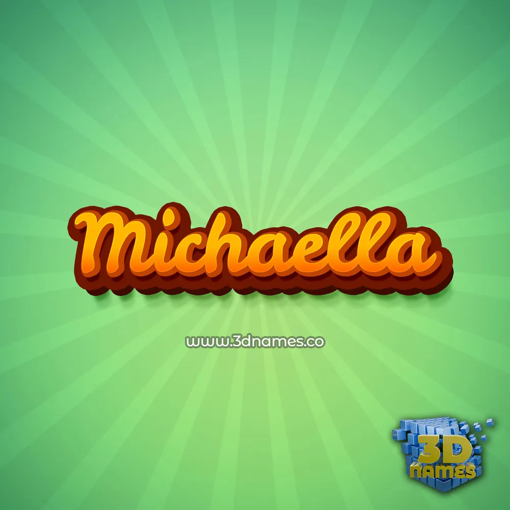 michaella in Green Rays style - 3D name wallpaper