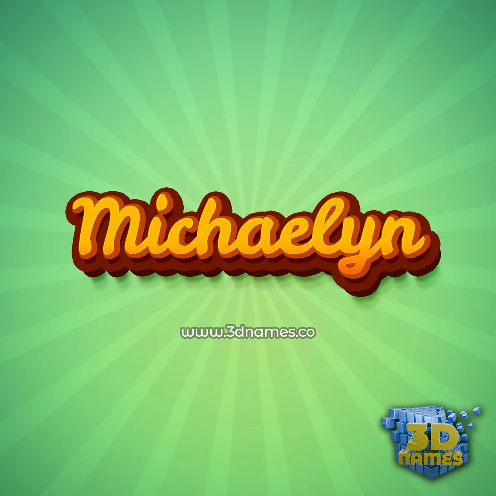 michaelyn in Green Rays style - 3D name wallpaper
