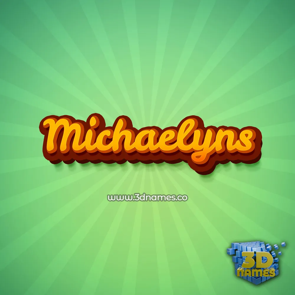 michaelyns in Green Rays style - 3D name wallpaper