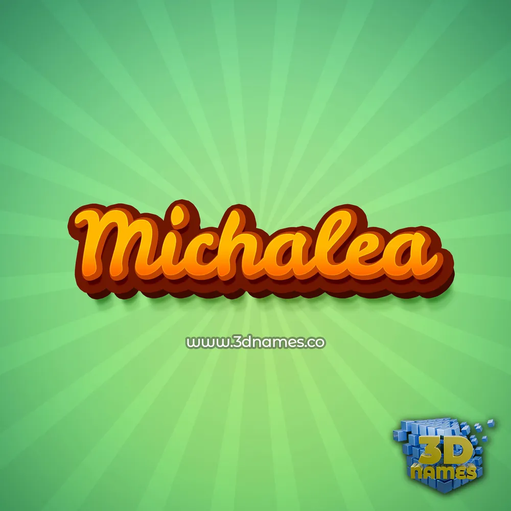 michalea in Green Rays style - 3D name wallpaper