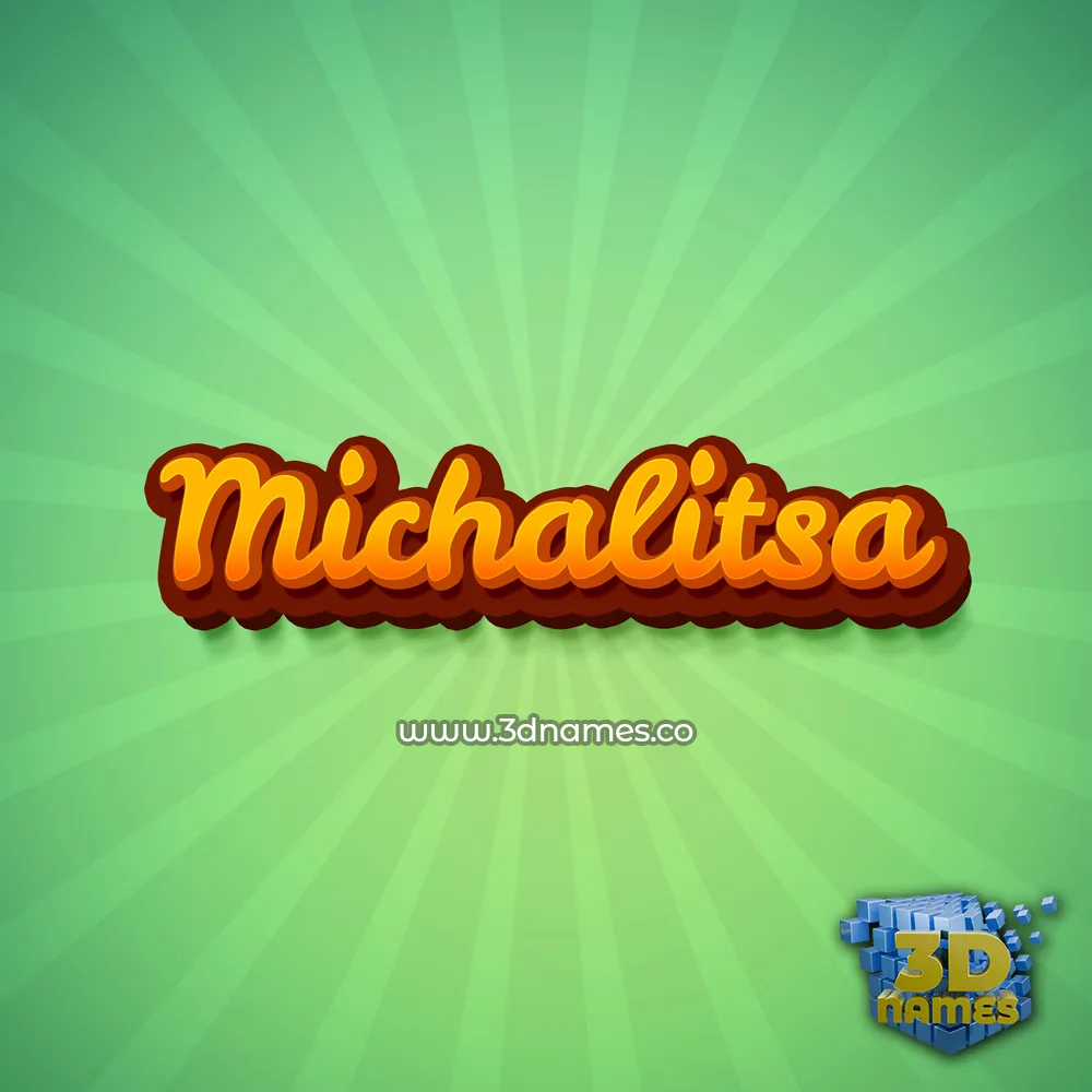michalitsa in Green Rays style - 3D name wallpaper