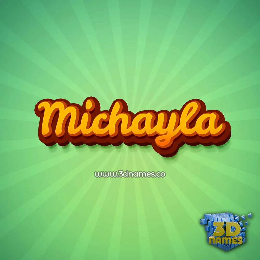 michayla in Green Rays style - 3D name wallpaper