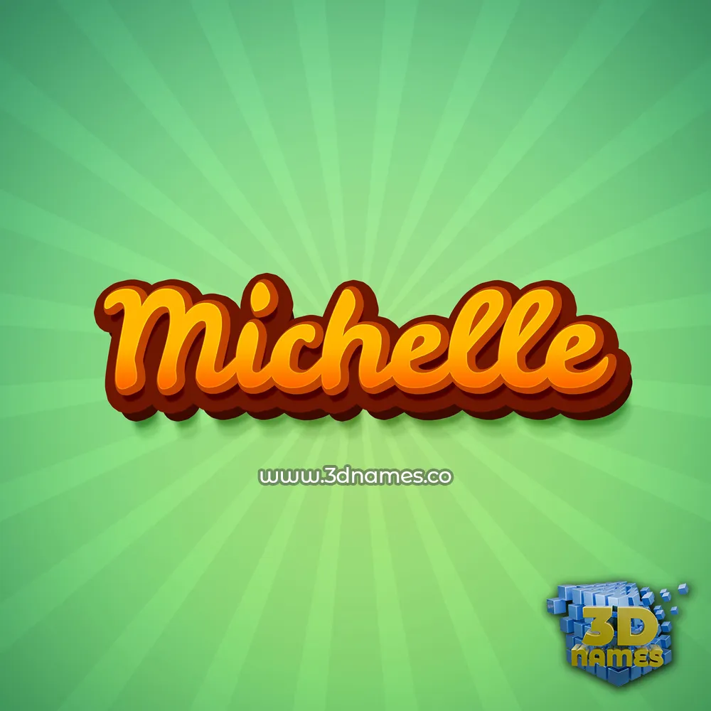 michelle in Green Rays style - 3D name wallpaper
