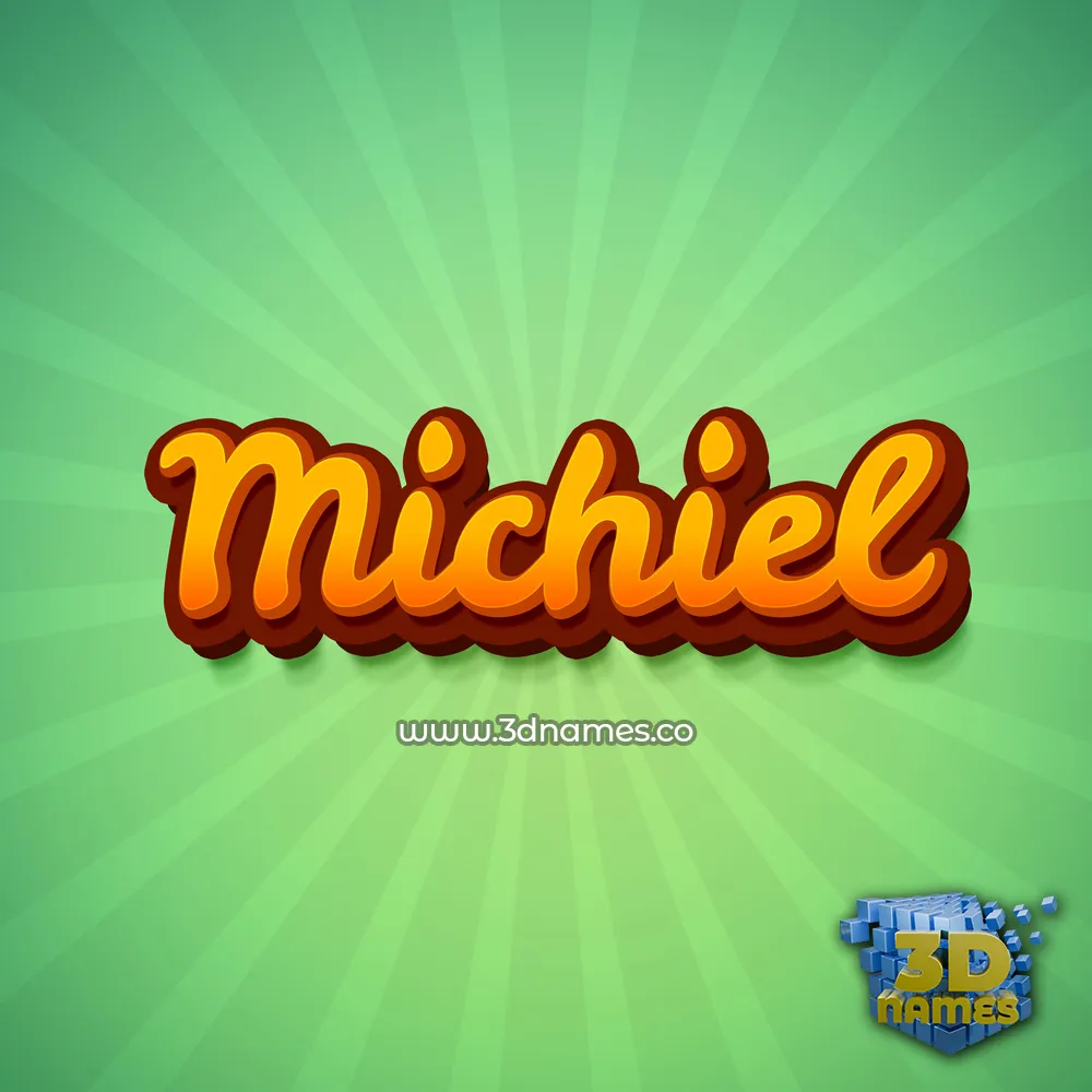 michiel in Green Rays style - 3D name wallpaper