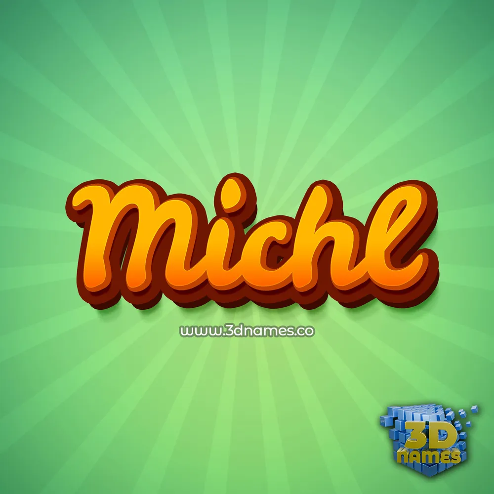 michl in Green Rays style - 3D name wallpaper
