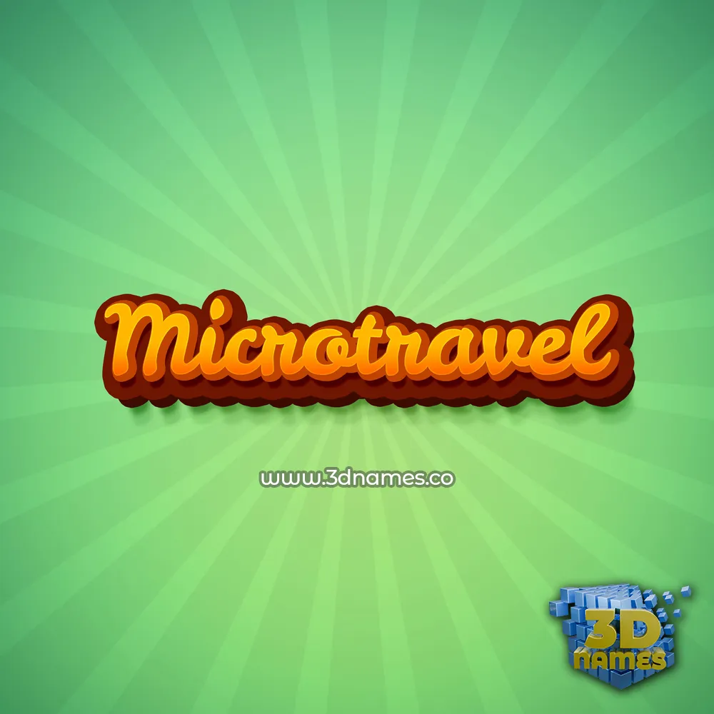 microtravel in Green Rays style - 3D name wallpaper