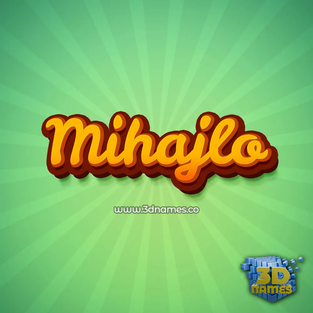 mihajlo in Green Rays style - 3D name wallpaper