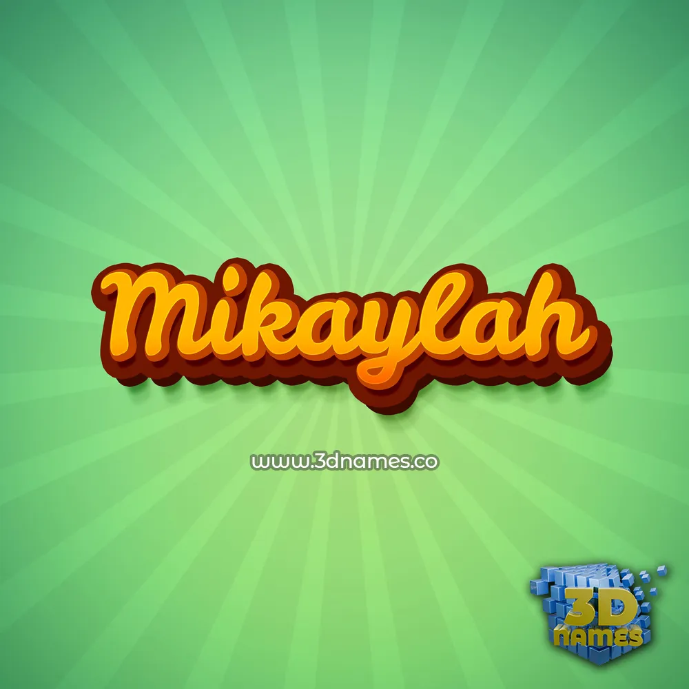 mikaylah in Green Rays style - 3D name wallpaper