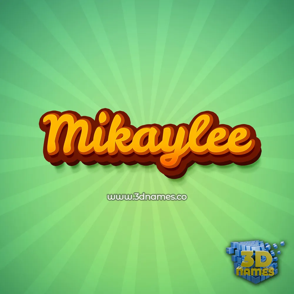 mikaylee in Green Rays style - 3D name wallpaper