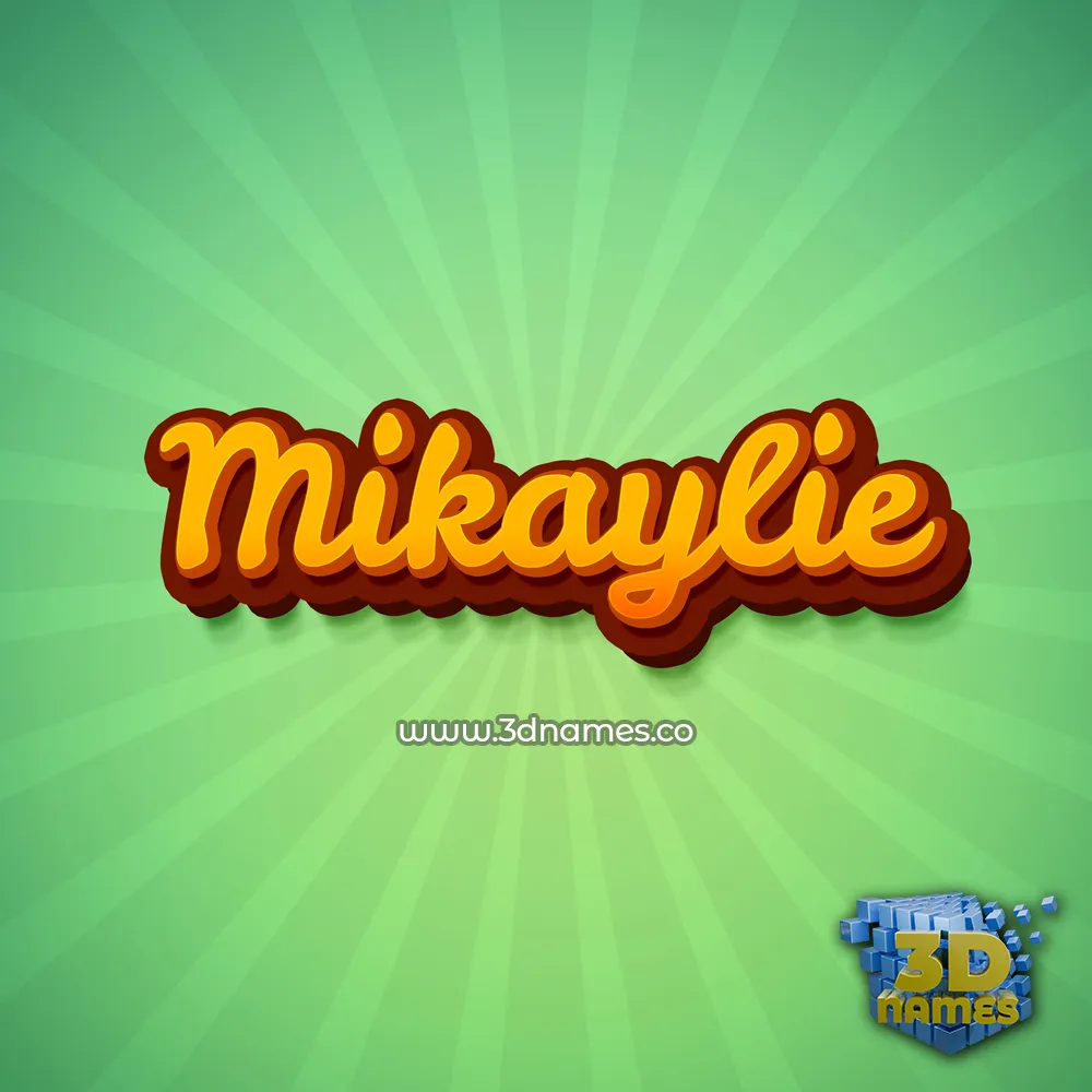 mikaylie in Green Rays style - 3D name wallpaper