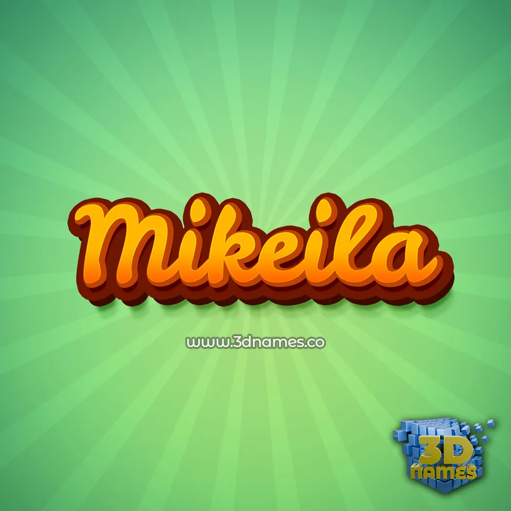 mikeila in Green Rays style - 3D name wallpaper