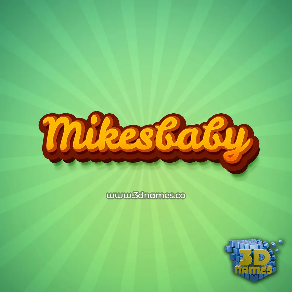 mikesbaby in Green Rays style - 3D name wallpaper