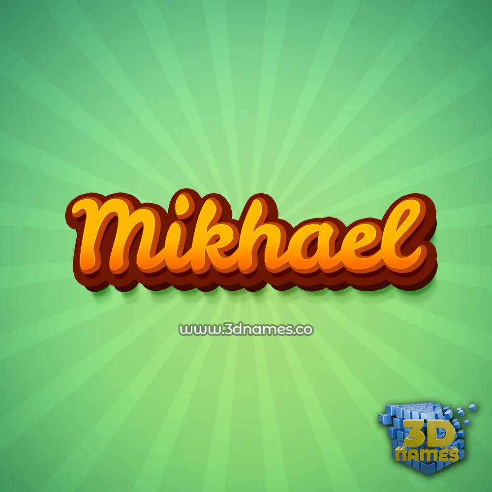 mikhael in Green Rays style - 3D name wallpaper