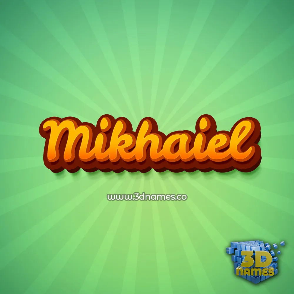 mikhaiel in Green Rays style - 3D name wallpaper