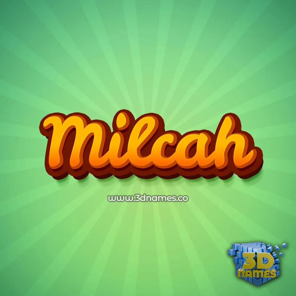 milcah in Green Rays style - 3D name wallpaper