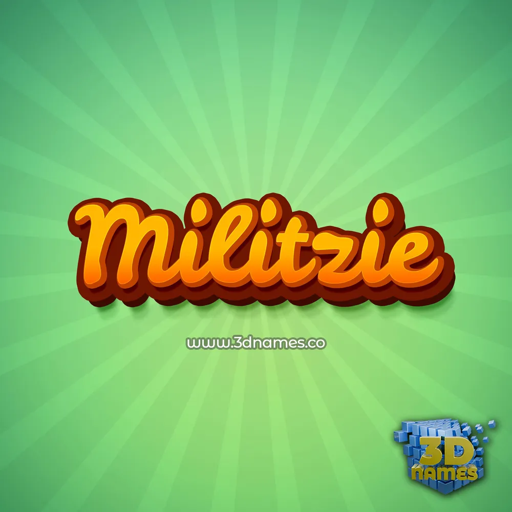 militzie in Green Rays style - 3D name wallpaper
