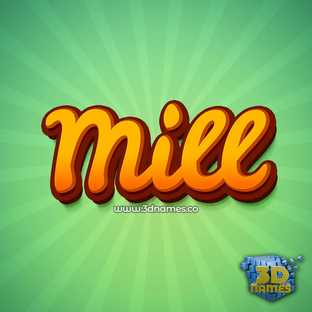 mill in Green Rays style - 3D name wallpaper