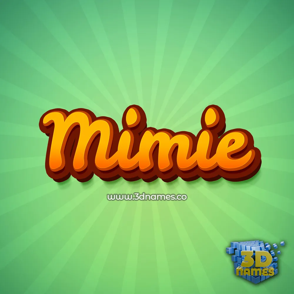 mimie in Green Rays style - 3D name wallpaper